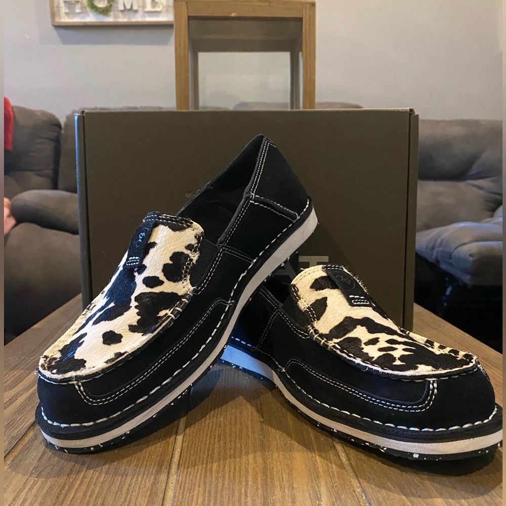 Cow print Ariat cruisers NEVER BEEN WORN